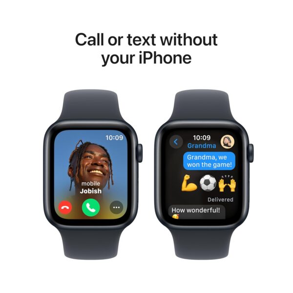 Apple Watch SE (2nd Gen, 2023) [GPS 44mm] Smartwatch with Midnight Aluminum Case with Midnight Sport Band. Fitness & Sleep Tracker, Crash Detection, Heart Rate Monitor, Retina Display - Image 5