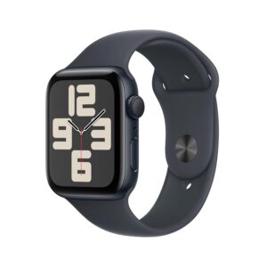Apple Watch SE (2nd Gen, 2023) [GPS 44mm] Smartwatch with Midnight Aluminum Case with Midnight Sport Band. Fitness & Sleep Tracker, Crash Detection, Heart Rate Monitor, Retina Display